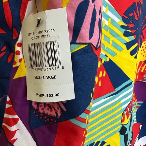 NWT Surf Society Tropical Skulls Lightweight Swim Shirt Men's Size L, Multicolor - Picture 6 of 8